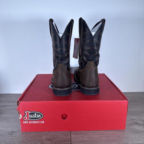Brand New Justin Men’s Size 10.5D MJ1013 Water Buffalo Style Steel Toe Work Boot main image 8